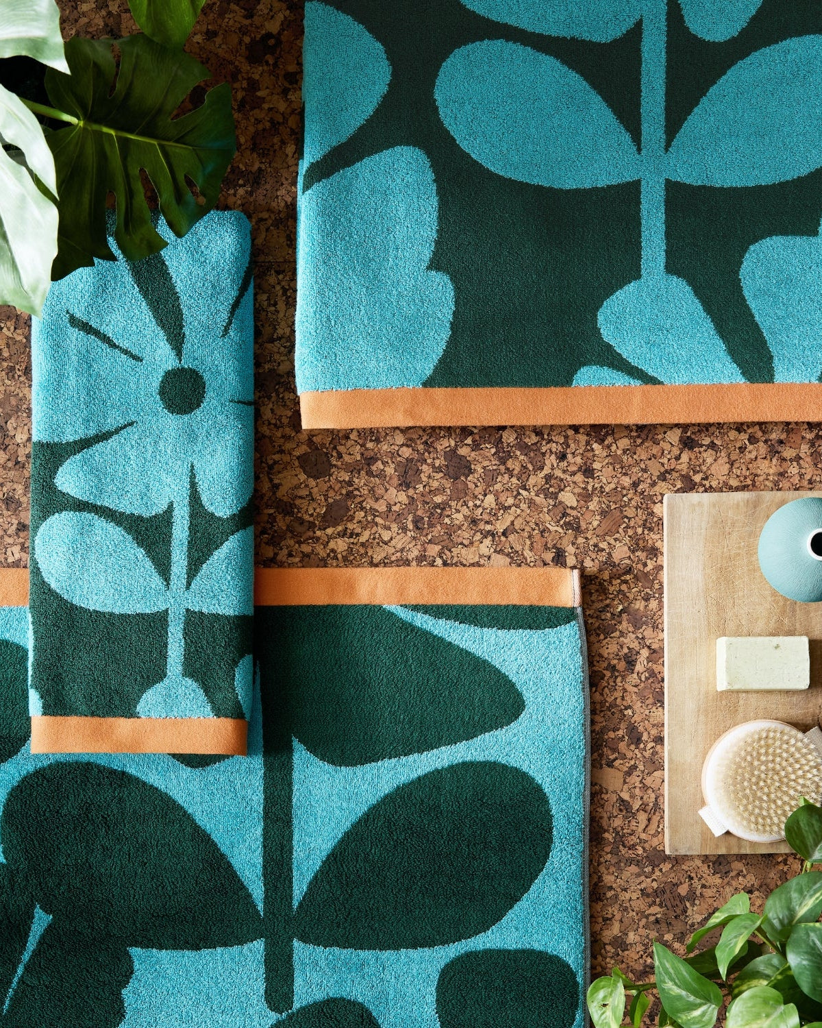 Wildflower Towels - Blue Lagoon