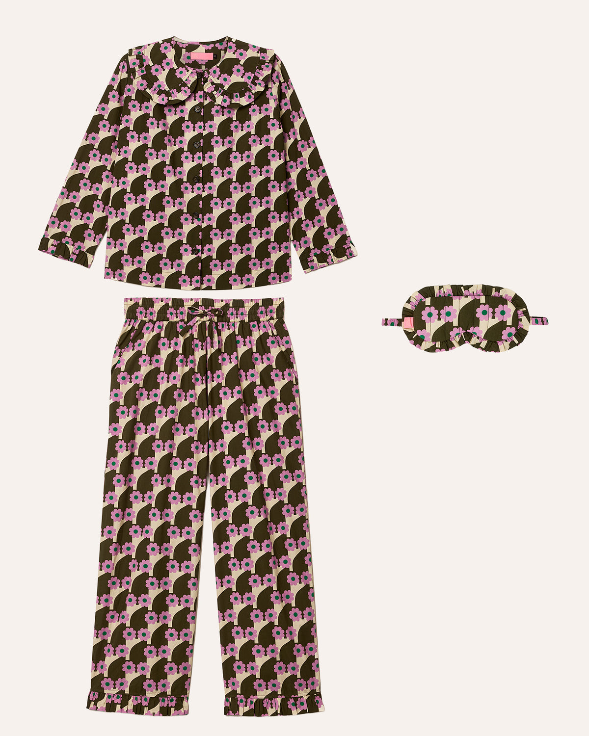 Pyjama & Eye Mask Bundle - Seven Owls Lavender