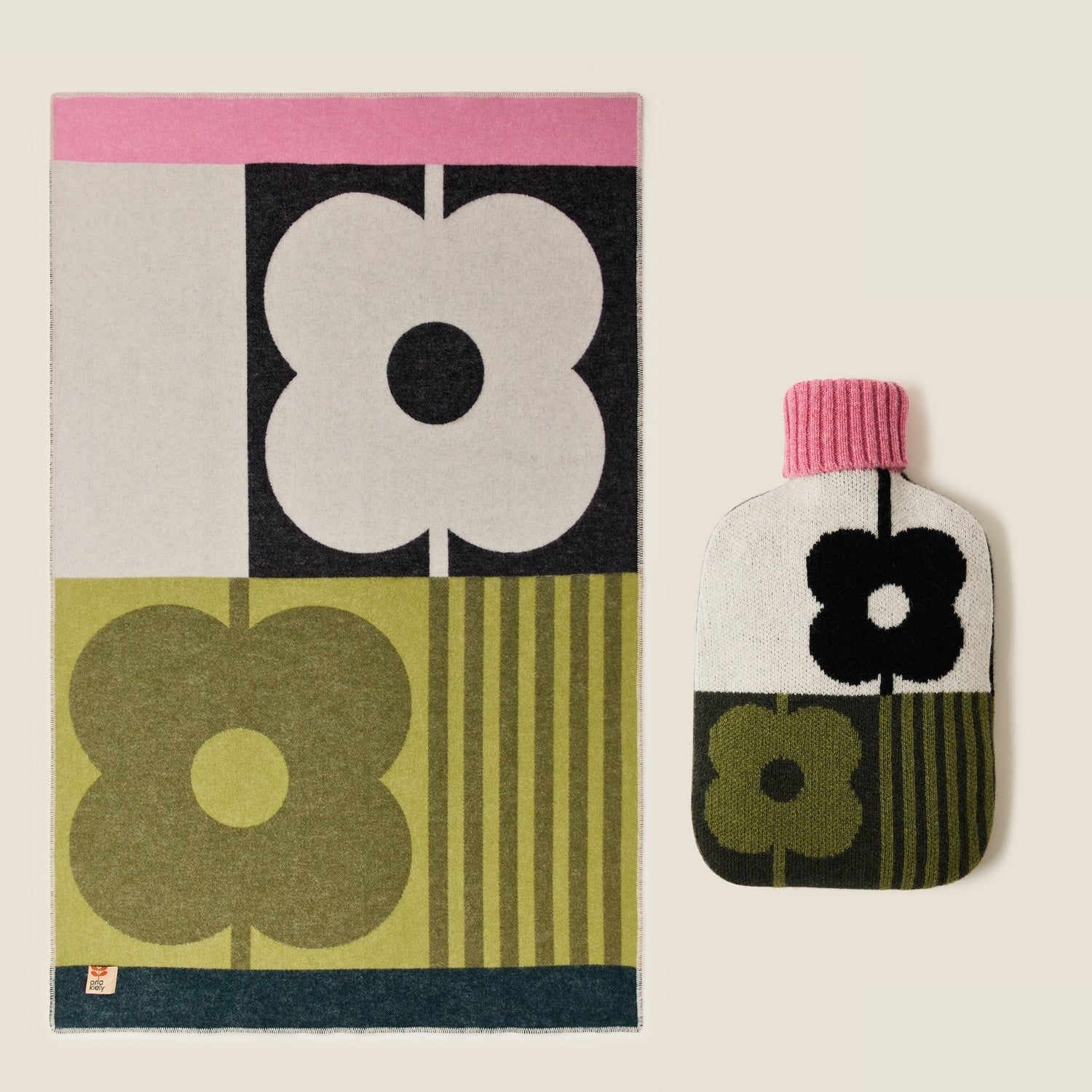 Hot Water Bottle & Blanket Bundle - Midnight Moss