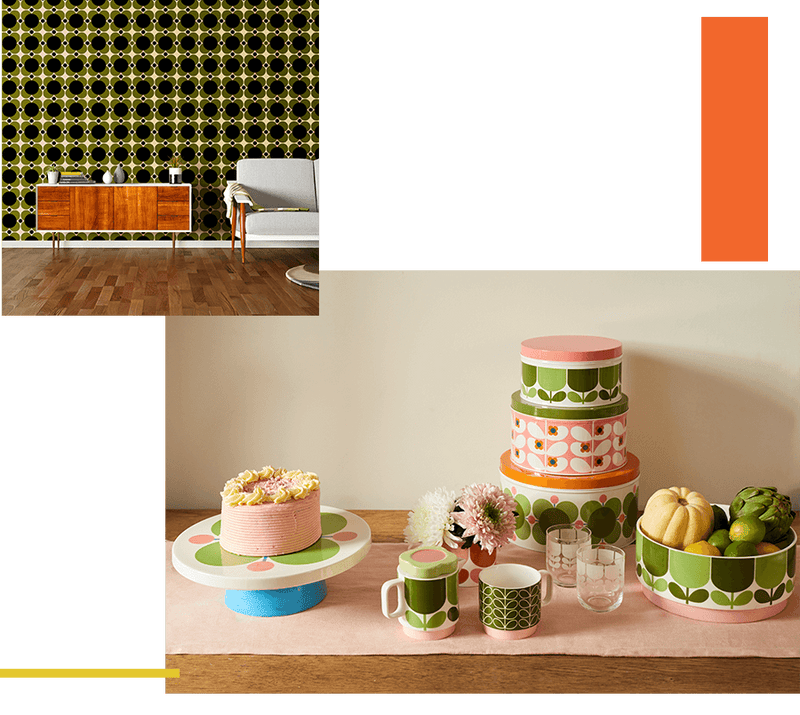 Collage of Orla Kiely homeware