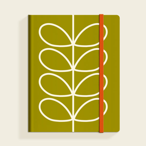 Medium Notebook - Linear Stem Olive