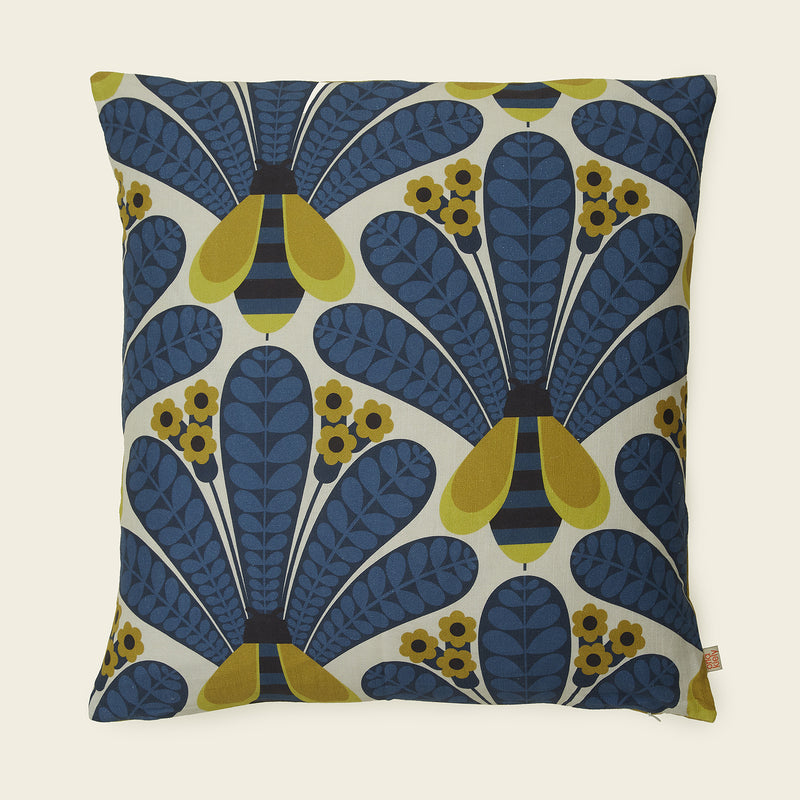 Honey Bee Cushion Navy