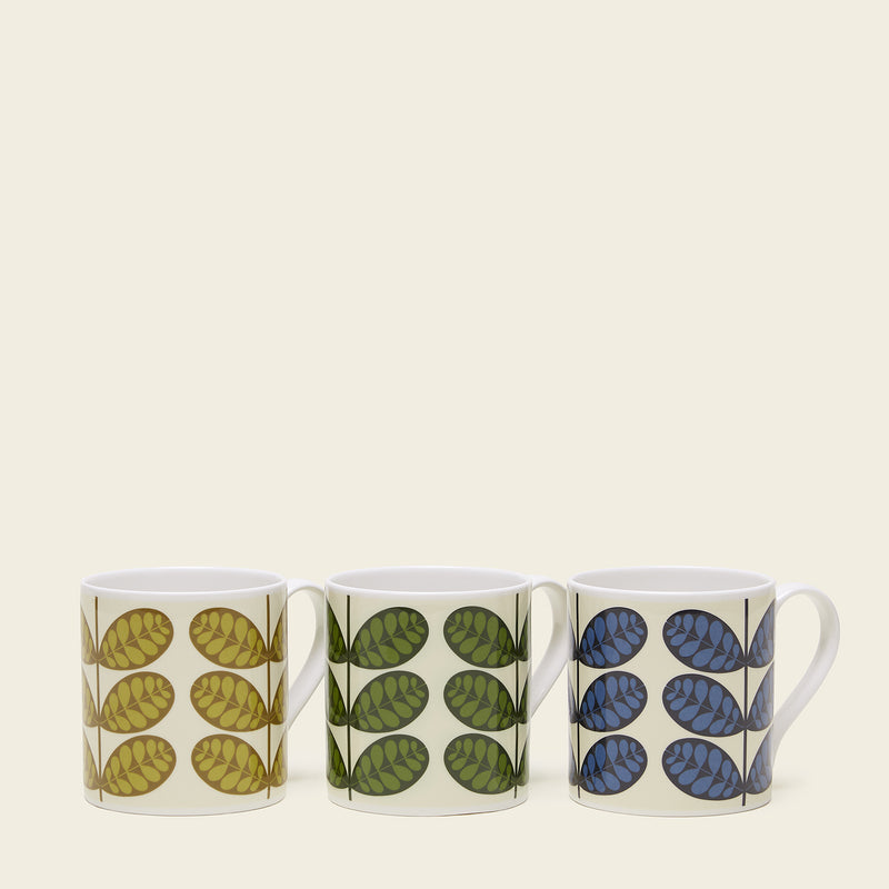 Large Mug Set of 3 - Botanica Stem