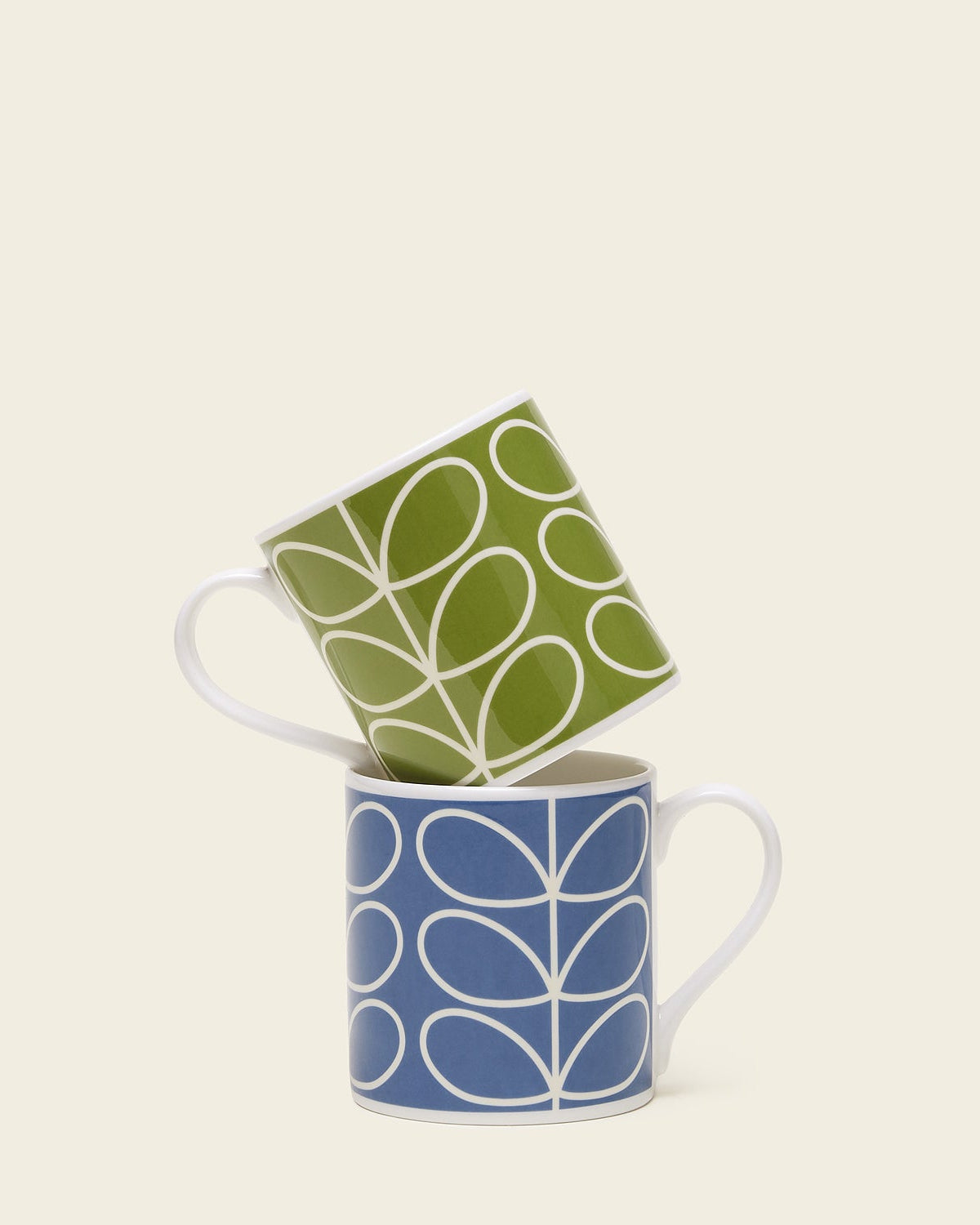 Large Mug Set of 2 - Linear Stem B&G