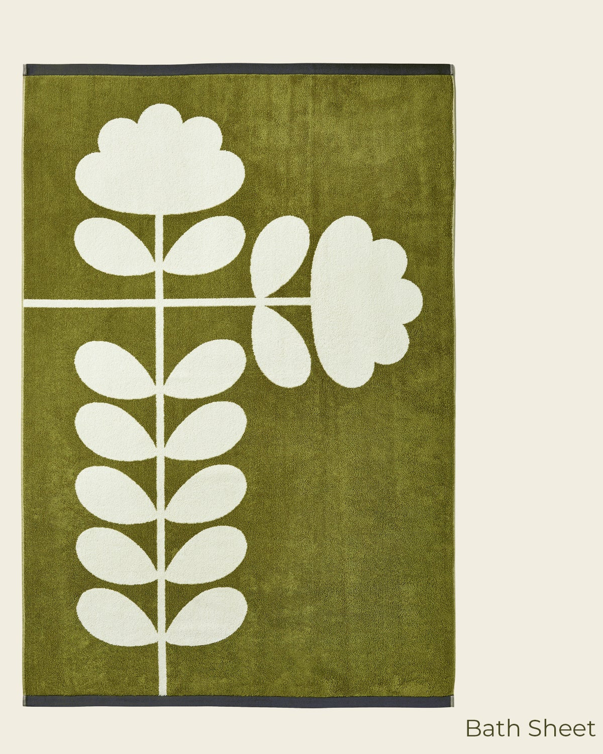 Cut Stem Towels Moss/Charcoal