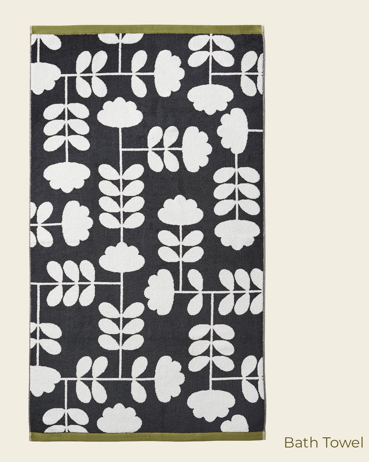 Cut Stem Towels Moss/Charcoal