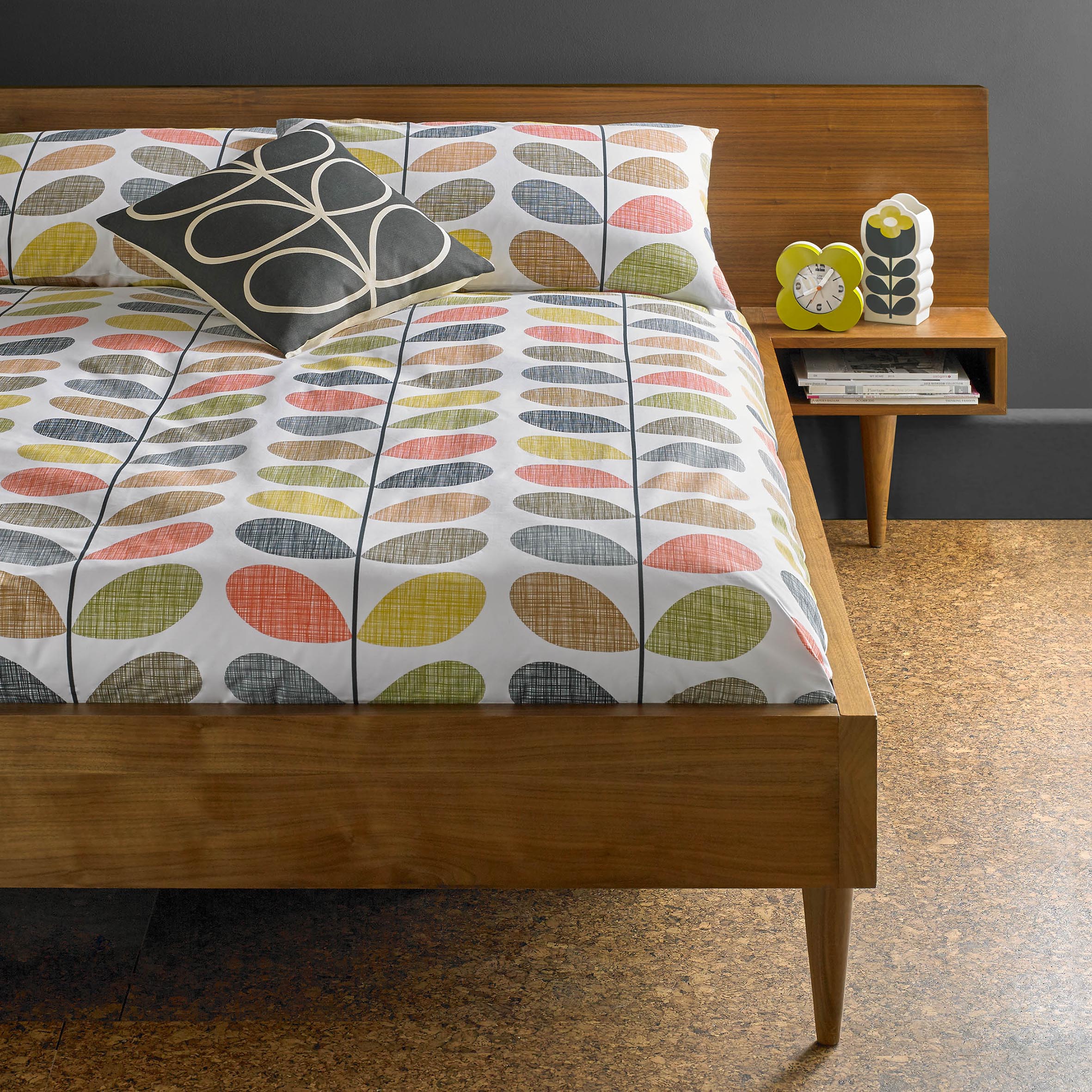 Scribble Stem Bed Linen Bright Multi Stem | Orla Kiely Duvet Cover and Pillowcases