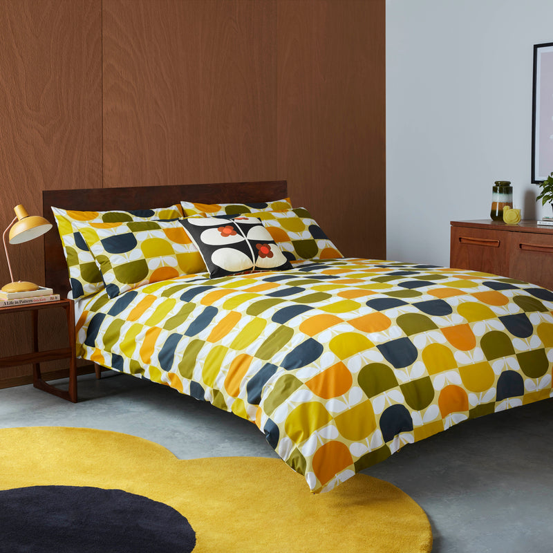 Block Stem Bed Linen - Lemon