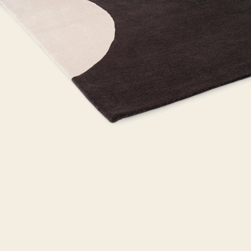 Geo Flower Graphite Rug